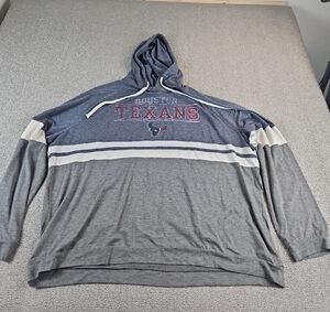 Gray Houston Texans Hoodie Size XXL Long Sleeve Light-Weight